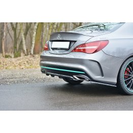 Диффузор заднего бампера на Mercedes CLA C117 AMG-Line рестайл